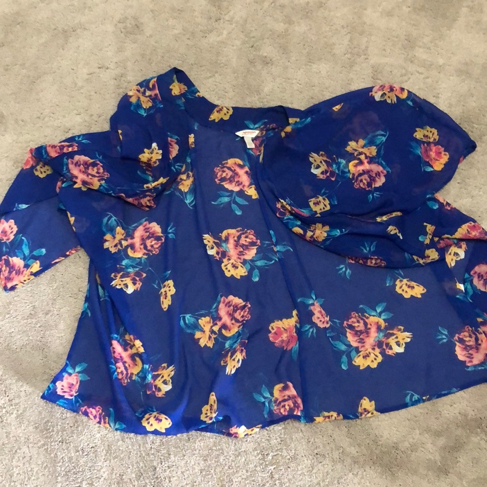 Sheer navy kimono